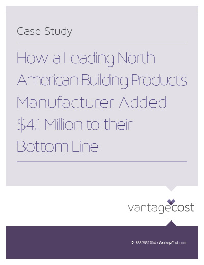 Vantage Cost North American Building Products Manufacturer Case Study large