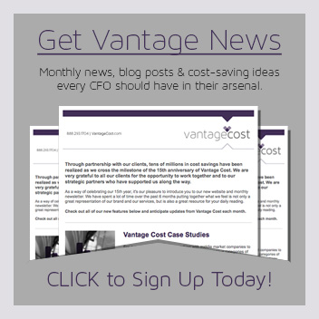 Vantage Cost Newsletter Sign Up AD